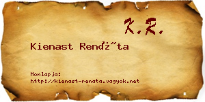 Kienast Renáta névjegykártya